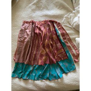 100% silk wrap skirt